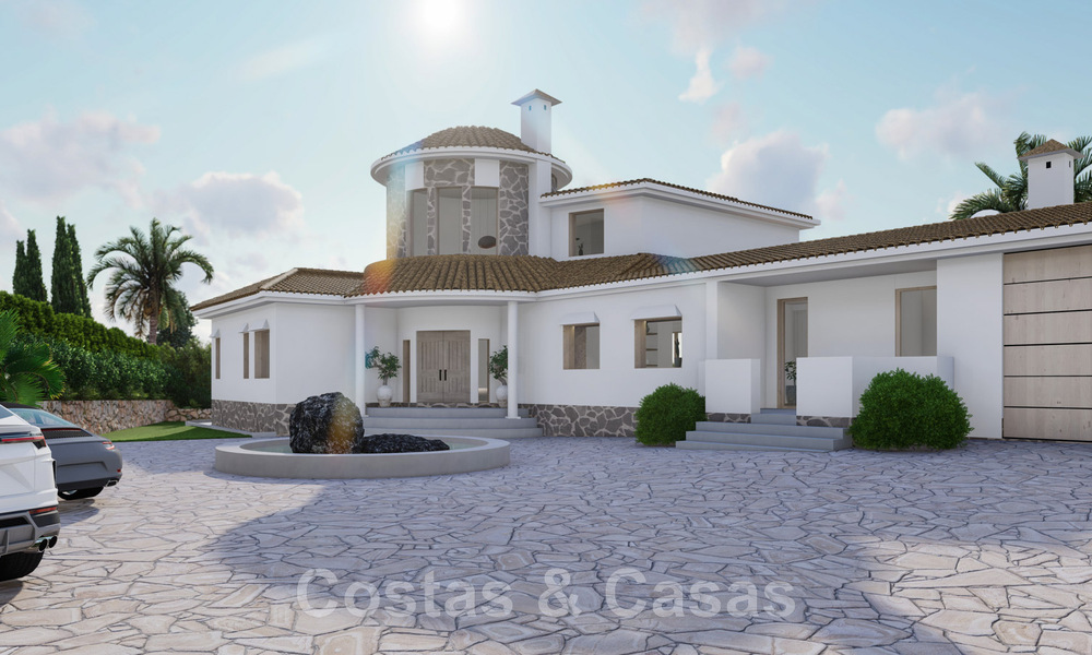 Villa espagnole de luxe entièrement rénovée à vendre dans une urbanisation privilégiée proche de terrains de golf à Marbella - Benahavis 48078