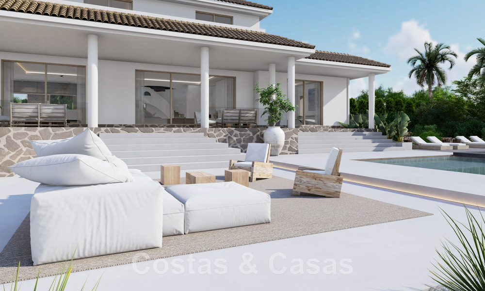 Villa espagnole de luxe entièrement rénovée à vendre dans une urbanisation privilégiée proche de terrains de golf à Marbella - Benahavis 48084