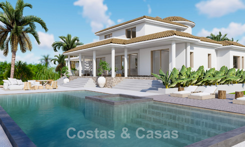 Villa espagnole de luxe entièrement rénovée à vendre dans une urbanisation privilégiée proche de terrains de golf à Marbella - Benahavis 48098