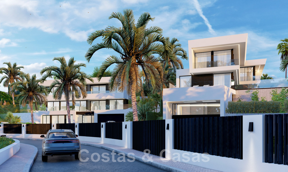 Nouveau! 2 villas de luxe modernistes à vendre dans une zone verte, avec vue panoramique sur la mer à l'est du centre de Marbella 48107