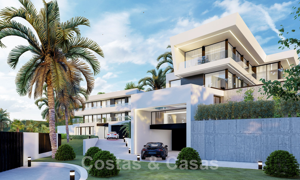 Nouveau! 2 villas de luxe modernistes à vendre dans une zone verte, avec vue panoramique sur la mer à l'est du centre de Marbella 48108