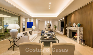 Villa de luxe en première ligne de golf, de style moderne et élégant, avec vue imprenable sur le golf et la mer, à vendre à Los Flamingos Golf resort à Marbella - Benahavis 48980 