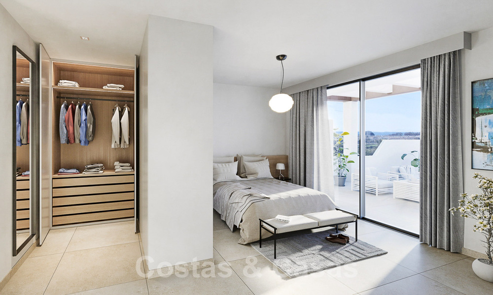 Appartements neufs et luxueux de style contemporain à vendre avec une grande terrasse et des vues panoramiques sur le nouveau Golden Mile entre Marbella et Estepona 50046