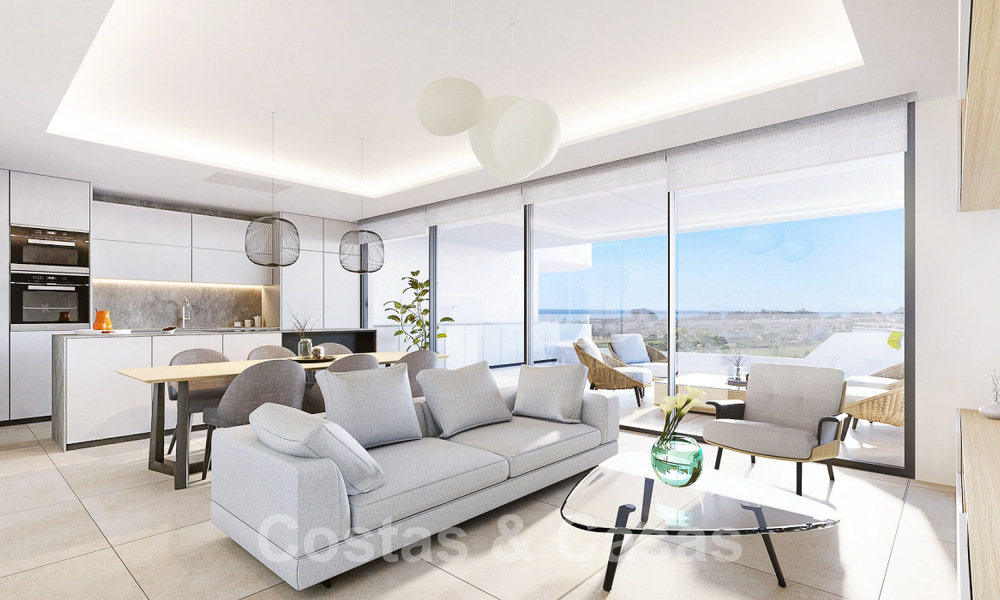 Appartements neufs et luxueux de style contemporain à vendre avec une grande terrasse et des vues panoramiques sur le nouveau Golden Mile entre Marbella et Estepona 50047