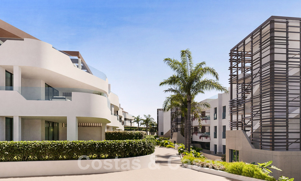 Appartements neufs et luxueux de style contemporain à vendre avec une grande terrasse et des vues panoramiques sur le nouveau Golden Mile entre Marbella et Estepona 50053