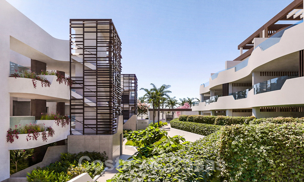 Appartements neufs et luxueux de style contemporain à vendre avec une grande terrasse et des vues panoramiques sur le nouveau Golden Mile entre Marbella et Estepona 50054