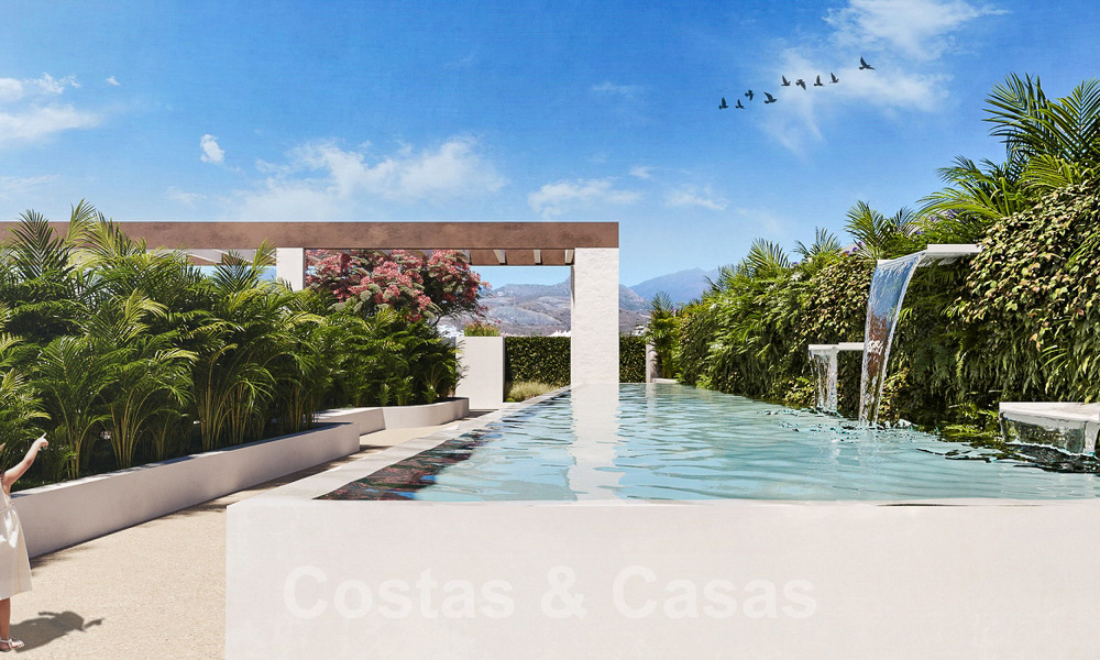 Appartements neufs et luxueux de style contemporain à vendre avec une grande terrasse et des vues panoramiques sur le nouveau Golden Mile entre Marbella et Estepona 50062