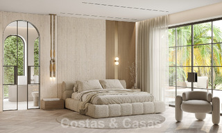 Villa de luxe de style méditerranéen à vendre à côté du terrain de golf de Las Brisas, dans la vallée du golf de Nueva Andalucia, à Marbella 50235 