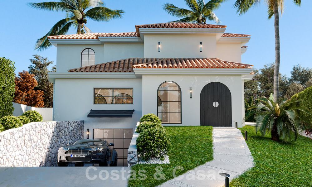 Villa de luxe de style méditerranéen à vendre à côté du terrain de golf de Las Brisas, dans la vallée du golf de Nueva Andalucia, à Marbella 50239