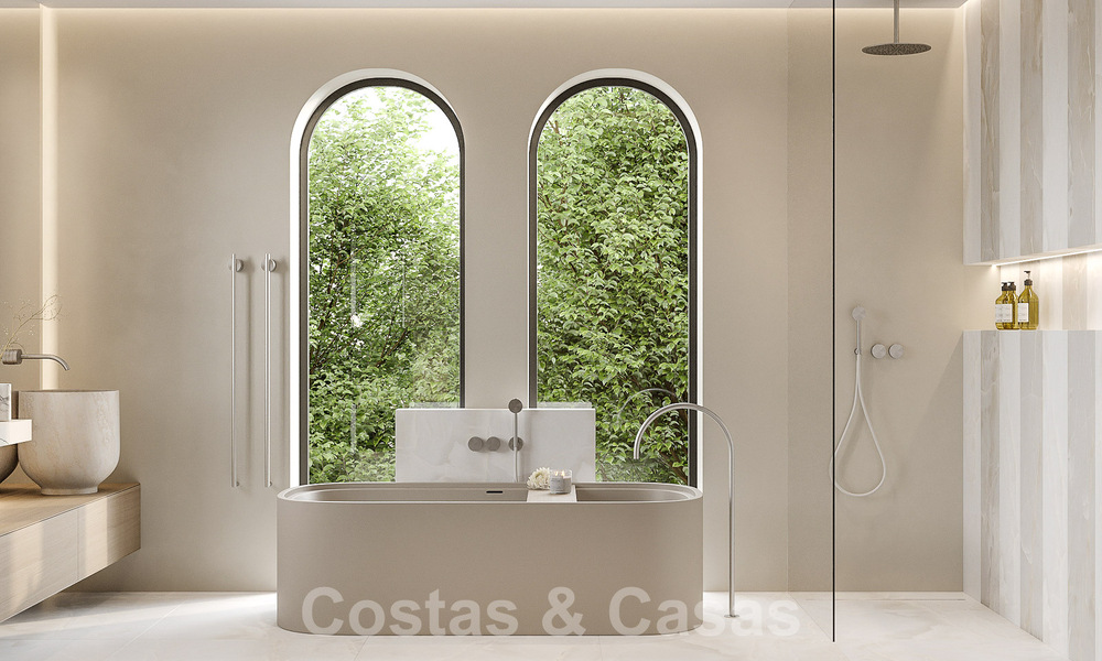 Villa de luxe de style méditerranéen à vendre à côté du terrain de golf de Las Brisas, dans la vallée du golf de Nueva Andalucia, à Marbella 50247