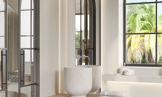 Villa de luxe de style méditerranéen à vendre à côté du terrain de golf de Las Brisas, dans la vallée du golf de Nueva Andalucia, à Marbella 50249 