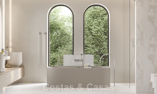 Villa de luxe de style méditerranéen à vendre à côté du terrain de golf de Las Brisas, dans la vallée du golf de Nueva Andalucia, à Marbella 50250 