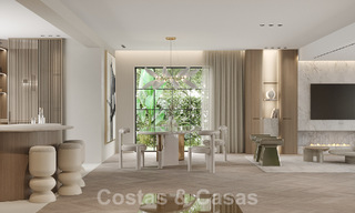 Villa de luxe de style méditerranéen à vendre à côté du terrain de golf de Las Brisas, dans la vallée du golf de Nueva Andalucia, à Marbella 50266 