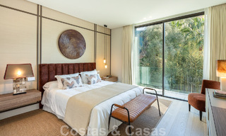 Vente d'une villa de conception architecturale, prête à être emménagée, avec vue sur la mer, dans un prestigieux quartier résidentiel protégé, sur les collines de La Quinta, à Benahavis - Marbella 49268 