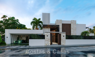 Nouvelle villa de conception contemporaine à vendre à deux pas de la nouvelle plage du Golden Mile, entre Marbella et Estepona 50019 