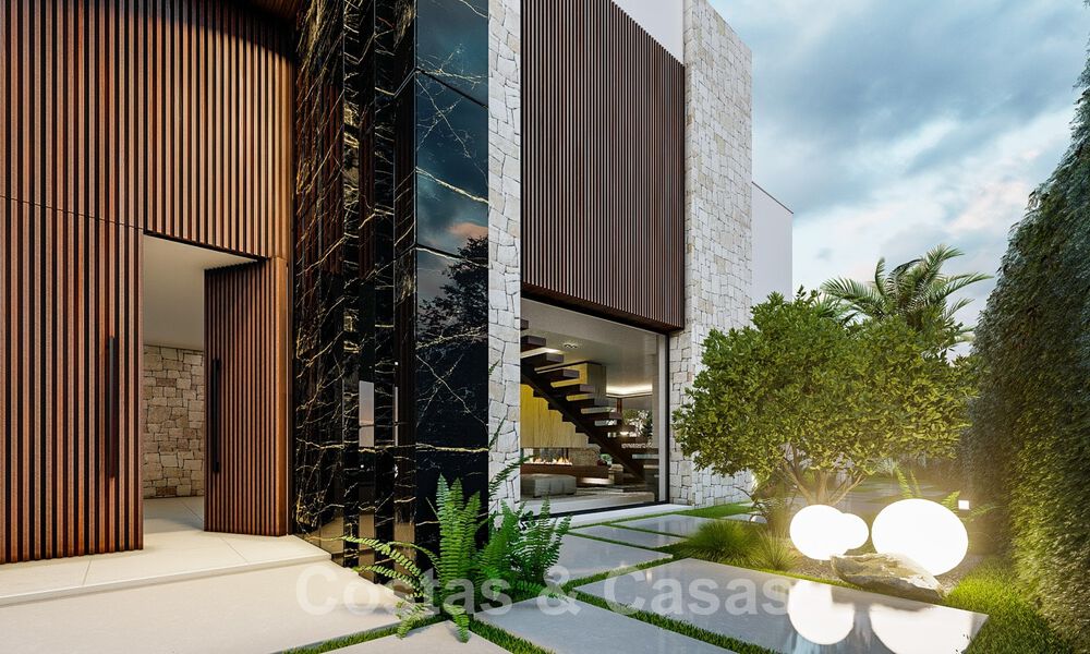 Nouvelle villa de conception contemporaine à vendre à deux pas de la nouvelle plage du Golden Mile, entre Marbella et Estepona 50020