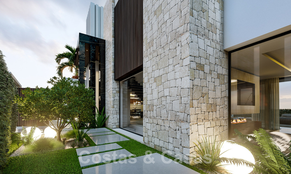 Nouvelle villa de conception contemporaine à vendre à deux pas de la nouvelle plage du Golden Mile, entre Marbella et Estepona 50023
