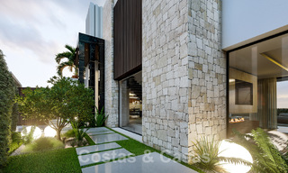 Nouvelle villa de conception contemporaine à vendre à deux pas de la nouvelle plage du Golden Mile, entre Marbella et Estepona 50023 