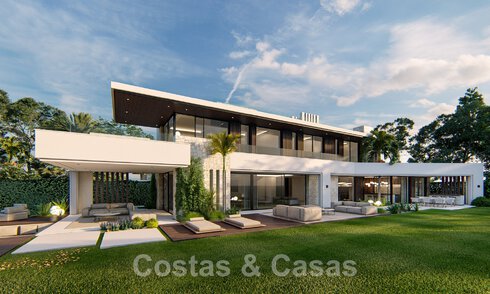 Nouvelle villa de conception contemporaine à vendre à deux pas de la nouvelle plage du Golden Mile, entre Marbella et Estepona 50028