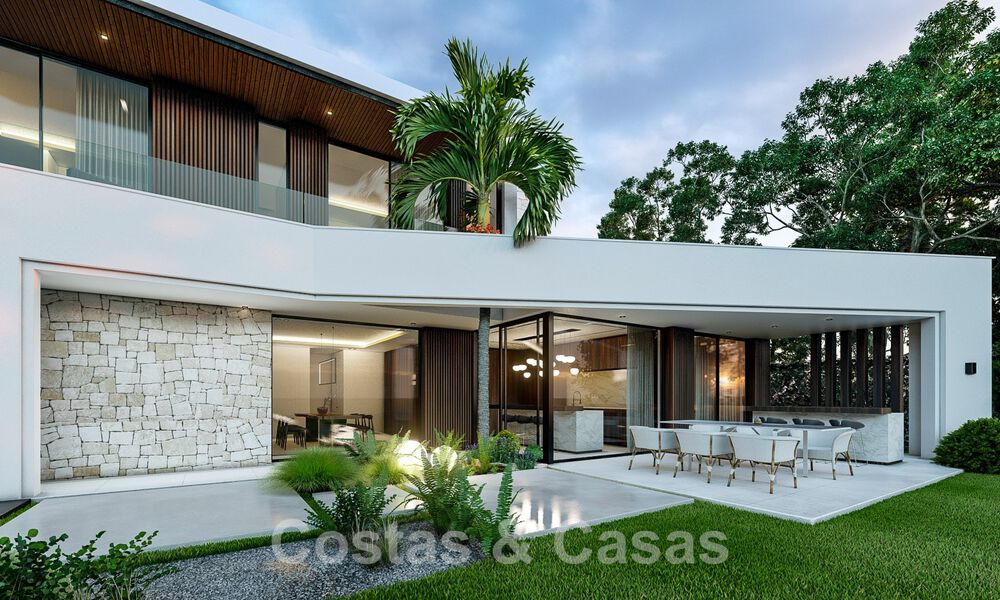 Nouvelle villa de conception contemporaine à vendre à deux pas de la nouvelle plage du Golden Mile, entre Marbella et Estepona 50029
