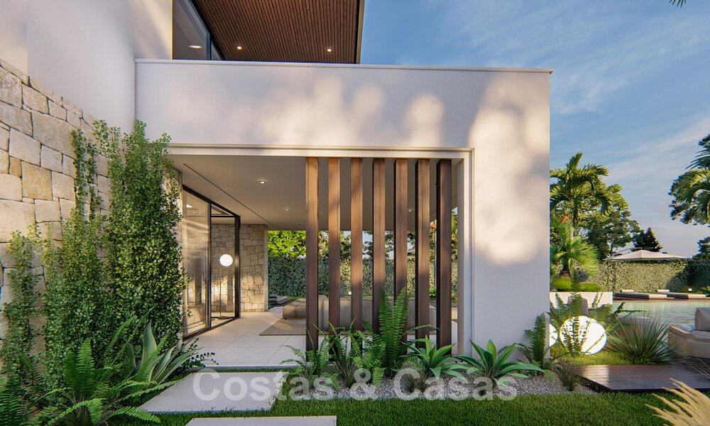 Nouvelle villa de conception contemporaine à vendre à deux pas de la nouvelle plage du Golden Mile, entre Marbella et Estepona 50030