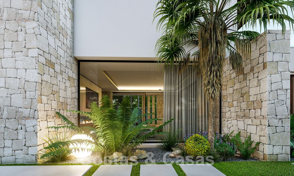 Nouvelle villa de conception contemporaine à vendre à deux pas de la nouvelle plage du Golden Mile, entre Marbella et Estepona 50031