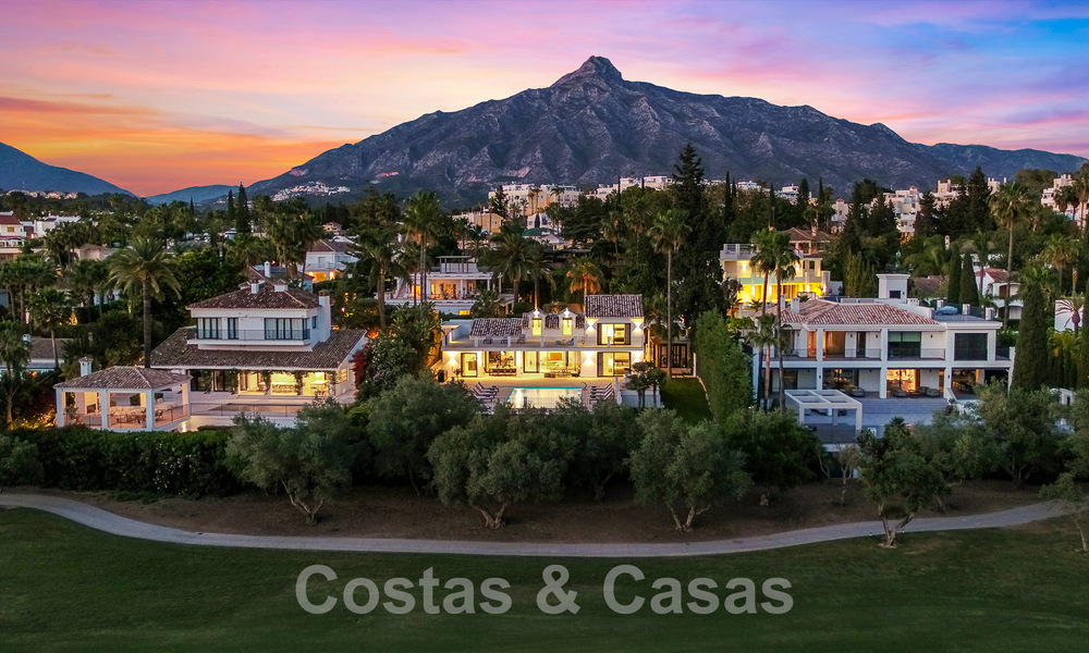 Villa de luxe à vendre, prête à emménager, adjacente au terrain de golf Las Brisas, dans une communauté fermée de la vallée du golf de Nueva Andalucia, Marbella 52092