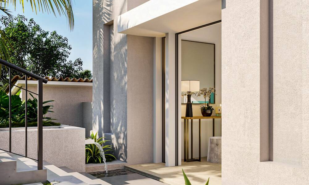Nouvelle villa de luxe à vendre avec un style architectural contemporain située dans une communauté sécurisée de Nueva Andalucia, Marbella 51469