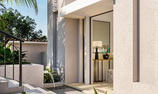 Nouvelle villa de luxe à vendre avec un style architectural contemporain située dans une communauté sécurisée de Nueva Andalucia, Marbella 51469 