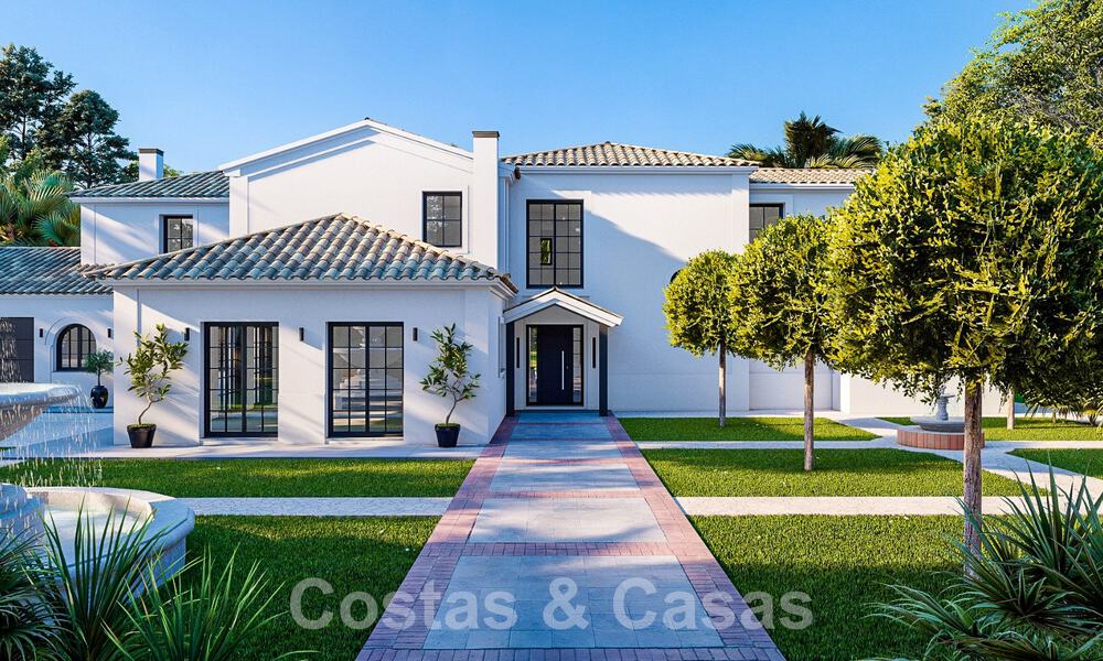 Terrain + projet de villa de luxe à vendre dans une urbanisation calme à proximité de la plage à Guadalmina Baja, Marbella 52614