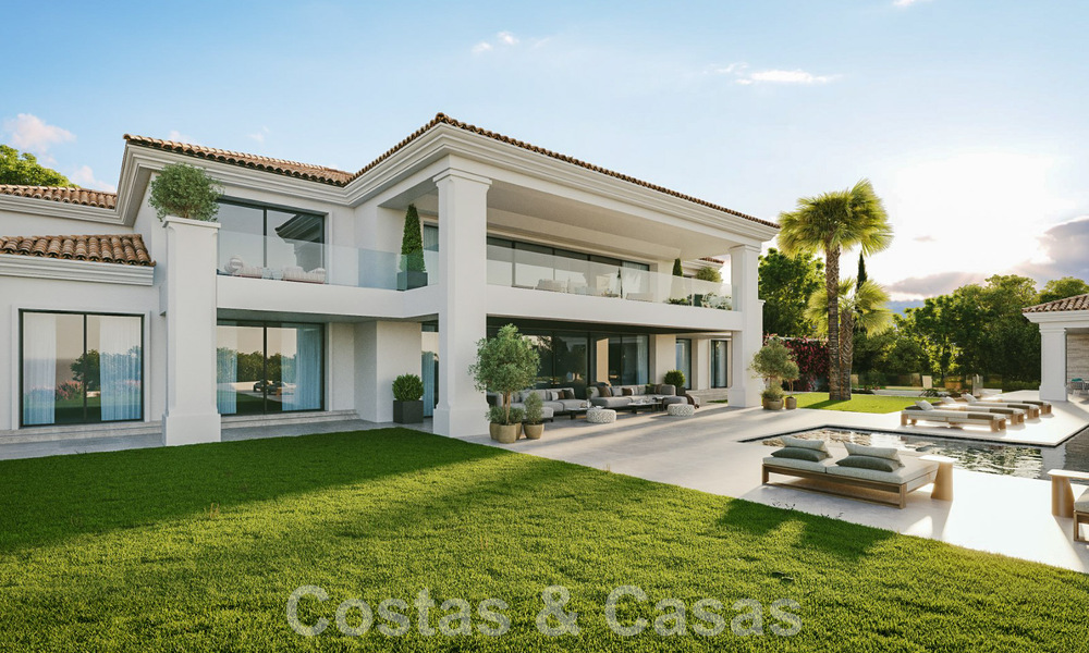Terrain + projet de construction exclusif à vendre pour une impressionnante villa design, à distance de marche du Golf La Quinta à Benahavis - Marbella 52629