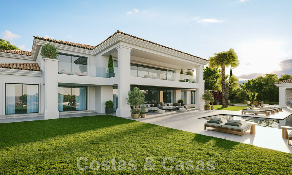 Terrain + projet de construction exclusif à vendre pour une impressionnante villa design, à distance de marche du Golf La Quinta à Benahavis - Marbella 52629