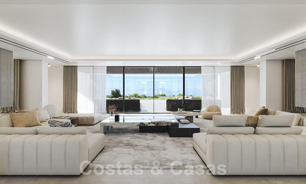 Terrain + projet de construction exclusif à vendre pour une impressionnante villa design, à distance de marche du Golf La Quinta à Benahavis - Marbella 52631