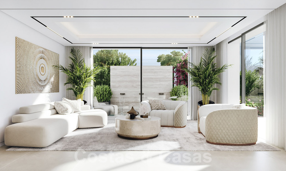 Terrain + projet de construction exclusif à vendre pour une impressionnante villa design, à distance de marche du Golf La Quinta à Benahavis - Marbella 52633