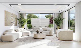 Terrain + projet de construction exclusif à vendre pour une impressionnante villa design, à distance de marche du Golf La Quinta à Benahavis - Marbella 52633 