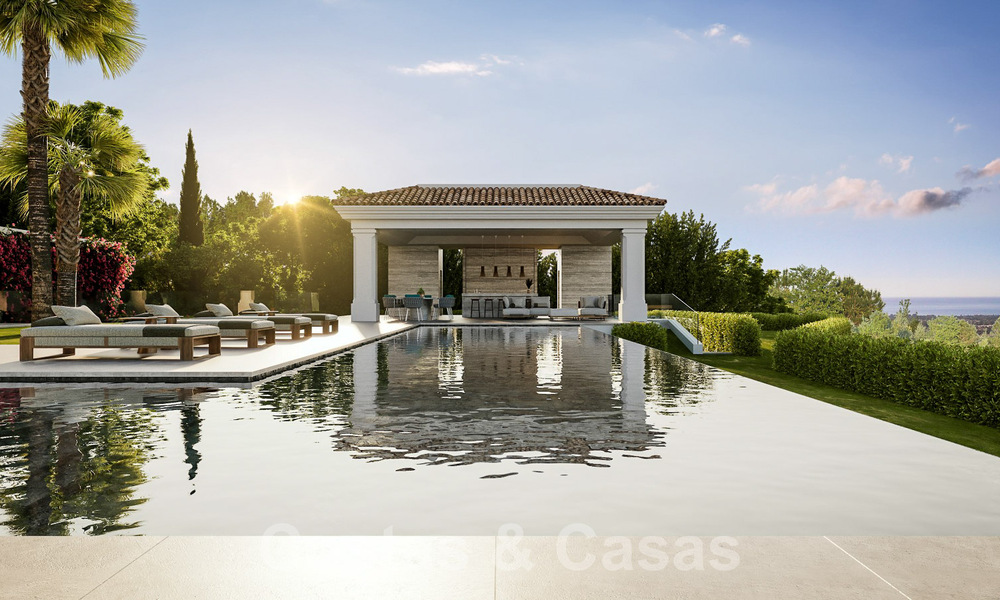 Terrain + projet de construction exclusif à vendre pour une impressionnante villa design, à distance de marche du Golf La Quinta à Benahavis - Marbella 52634