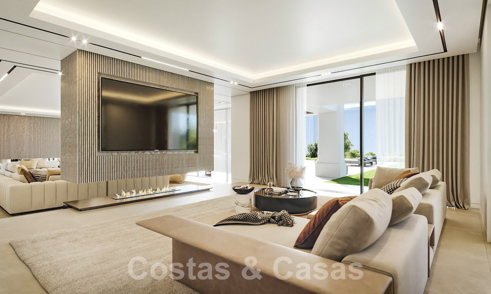 Terrain + projet de construction exclusif à vendre pour une impressionnante villa design, à distance de marche du Golf La Quinta à Benahavis - Marbella 52642