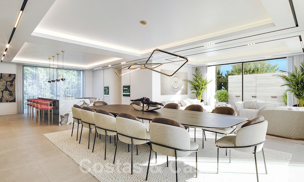 Terrain + projet de construction exclusif à vendre pour une impressionnante villa design, à distance de marche du Golf La Quinta à Benahavis - Marbella 52645