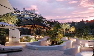 Appartements contemporains de style andalou à vendre avec vue panoramique sur la mer dans la vallée du golf de Nueva Andalucia, Marbella 51639 