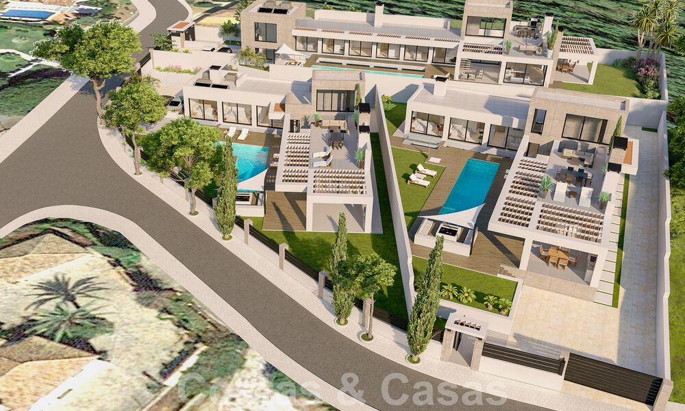 3 Nouvelles villas design à vendre à deux pas du terrain de golf dans un complexe de luxe à Mijas, Costa del Sol 53545