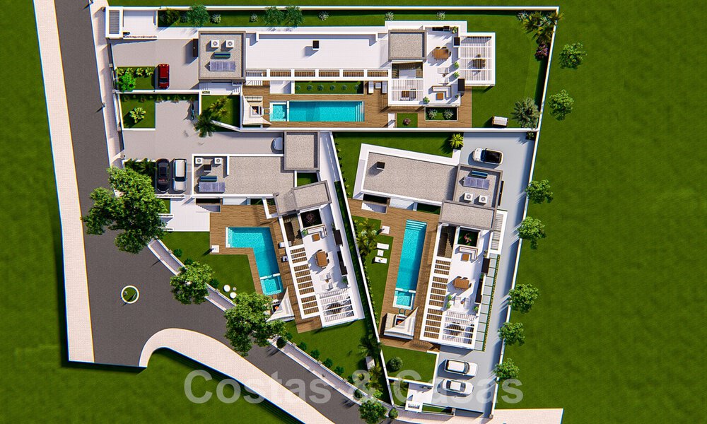 3 Nouvelles villas design à vendre à deux pas du terrain de golf dans un complexe de luxe à Mijas, Costa del Sol 53548