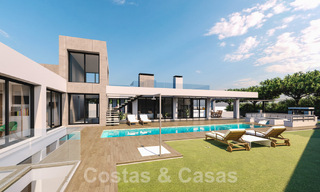 3 Nouvelles villas design à vendre à deux pas du terrain de golf dans un complexe de luxe à Mijas, Costa del Sol 53557 