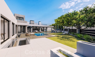 3 Nouvelles villas design à vendre à deux pas du terrain de golf dans un complexe de luxe à Mijas, Costa del Sol 53566 