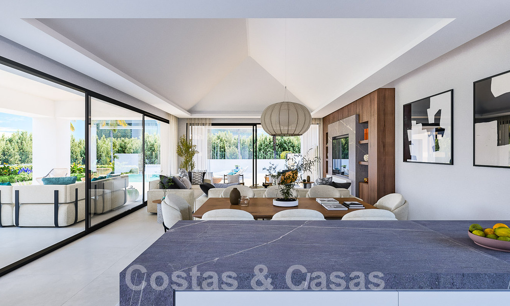 Terrain + projet de construction exclusif à vendre pour une nouvelle villa design sur le Nouveau Golden Mile à Marbella - Estepona 52791