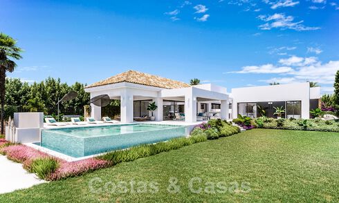 Terrain + projet de construction exclusif à vendre pour une nouvelle villa design sur le Nouveau Golden Mile à Marbella - Estepona 52792