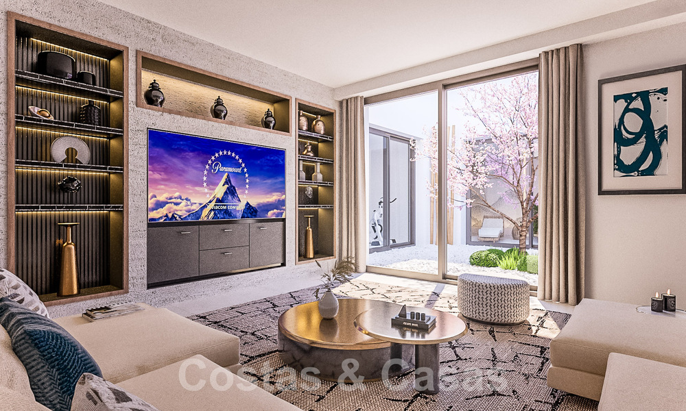 Terrain + projet de construction exclusif à vendre pour une nouvelle villa design sur le Nouveau Golden Mile à Marbella - Estepona 52796