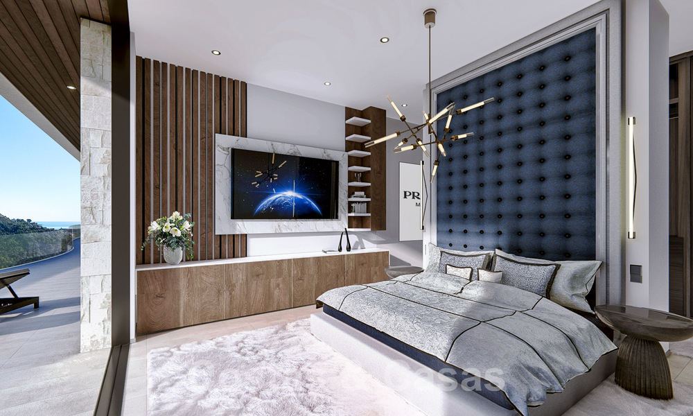 Villa de luxe d'avant-garde au design ultra moderne à vendre avec vue imprenable sur la mer et les montagnes à Benahavis - Marbella 52069