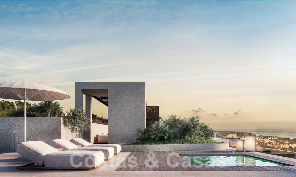 Nouveau développement avec 5 villas innovantes, conçues par des architectes, à vendre avec vue panoramique sur la mer à Cascada de Camojan à Marbella 53070