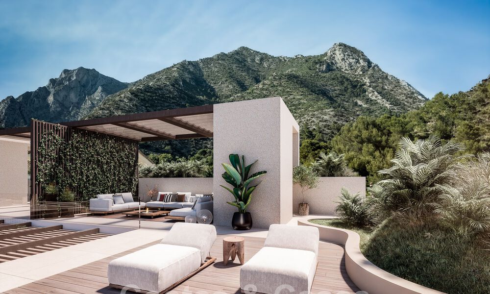 Nouveau développement avec 5 villas innovantes, conçues par des architectes, à vendre avec vue panoramique sur la mer à Cascada de Camojan à Marbella 53084