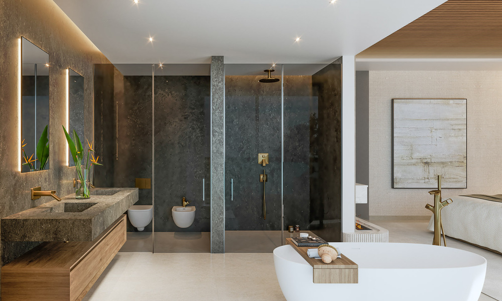 Développement exclusif avec 4 villas de luxe jumelées à vendre, en front de mer, à l'est de Marbella. Enorme remise pour la dernière villa ! 53346